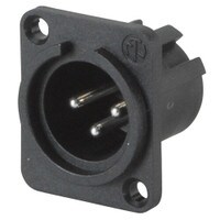 Neutrik NC3MPP Chassis Mount Male XLR Connector Plastic "D"